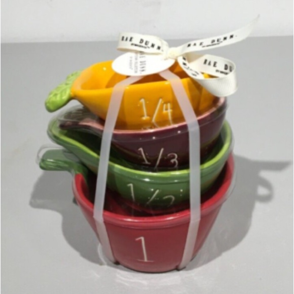 NWT Rae Dunn Vegetable Measuring Cups RARE HTF SO CUTE